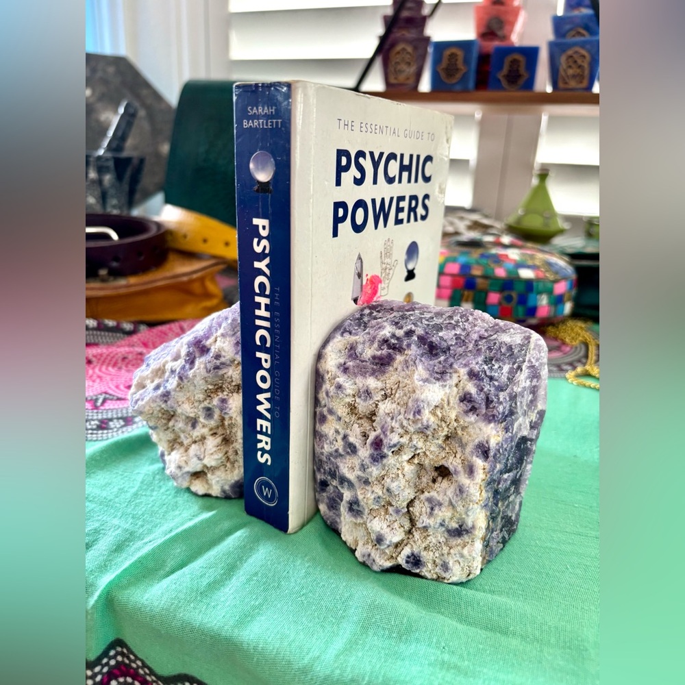 Purple Fluorite bookends || Double sided - Picture 8 of 9